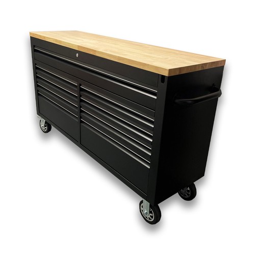 Black powder coated steel - 61",