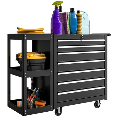 Homcom drawer lockable steel - homcom, 7