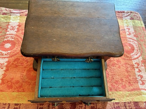 Vintage wooden jewelry box - jewelry,